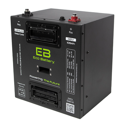 Club Car Precedent/Onward/Tempo 48V (51V) 105AH Eco Lithium Battery Complete Bundle - Thru Hole