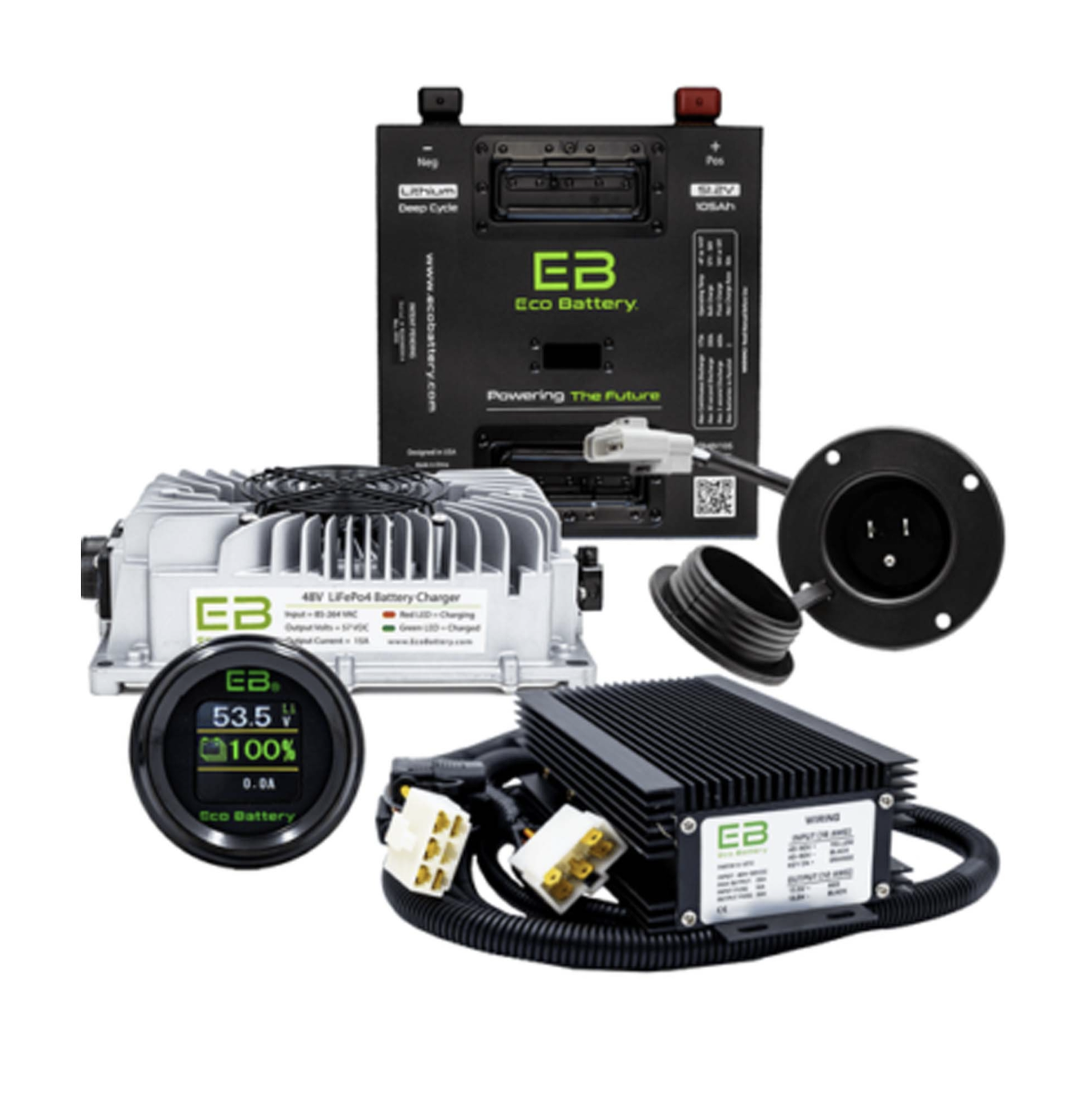 Club Car DS and Carryall 48V (51V) 105Ah Eco Lithium Battery
