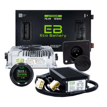 EZGO TXT 70V 105Ah Eco Lithium Battery Complete Bundle