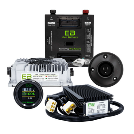 Yamaha G29/Drive 48V (51V) 105Ah Eco Lithium Battery Complete Bundle for 2007-2010 - Thru Hole