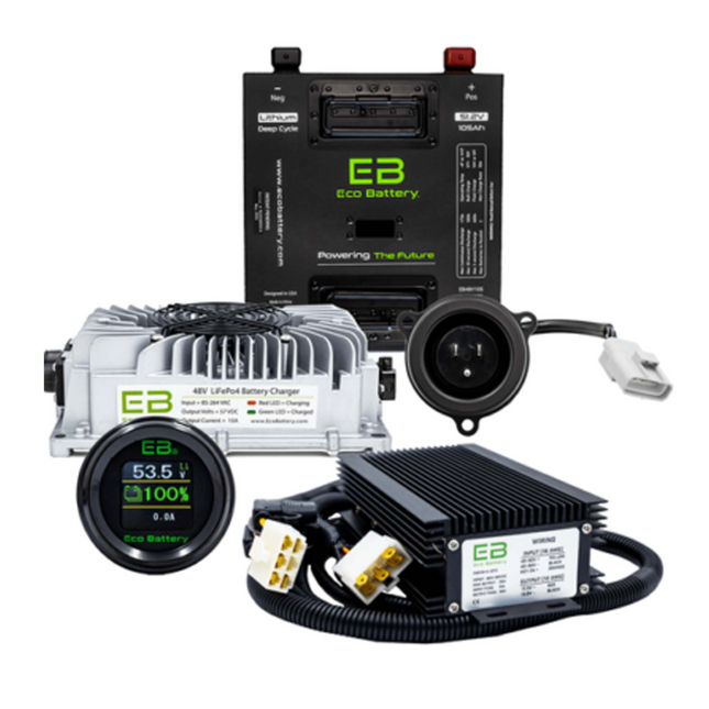 Yamaha Drive/Drive2 48V (51V) 105Ah Eco Lithium Battery Complete Bundle for 2011+ - Thru Hole