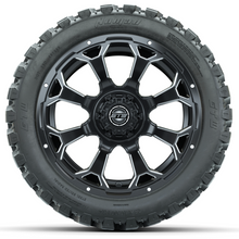 Load image into Gallery viewer, 14-Inch GTW Raven Matte Black Off-Road Wheels on 23-Inch GTW Nomad Steel Belted Radial DOT Tires (Set of 4)