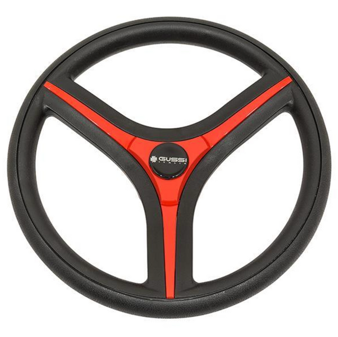 Gussi Italia Brenta Black/Red Steering Wheel for All E-Z-GO TXT / RXV Models