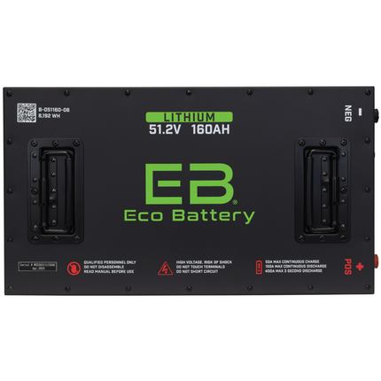EZGO TXT 48V (51V) 160AH Eco LifePo4 Lithium Battery Bundle with Charger (Installation Kit Included)