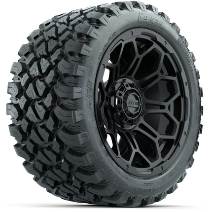 14-Inch GTW Matte Black Bravo Off-Road Wheels on 23-Inch GTW Nomad Steel Belted Radial DOT Tires (Set of 4)