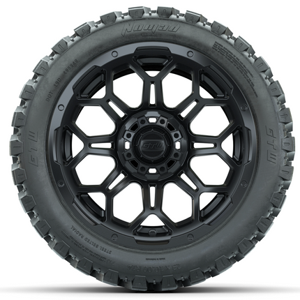 14-Inch GTW Matte Black Bravo Off-Road Wheels on 23-Inch GTW Nomad Steel Belted Radial DOT Tires (Set of 4)