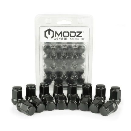 16-Pack MODZ® Black Golf Cart Lug Nuts (Metric) for Yamaha, Evolution and Denago
