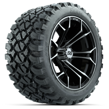 Load image into Gallery viewer, 14-Inch GTW Spyder Machined and Black Wheels with 23x10-14 GTW Nomad All-Terrain Tires (Set of 4)