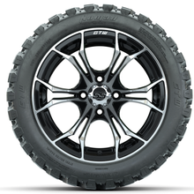Load image into Gallery viewer, 14-Inch GTW Spyder Machined and Black Wheels with 23x10-14 GTW Nomad All-Terrain Tires (Set of 4)