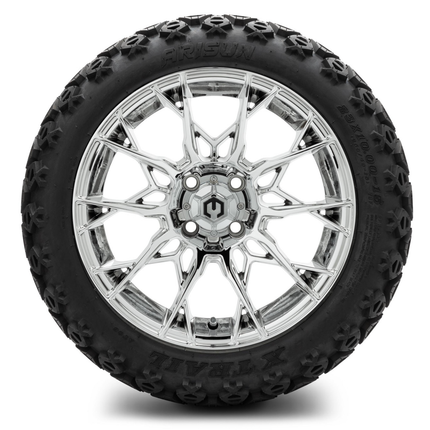 MODZ® 15-Inch Chaos Chrome Wheels & 23-Inch Arisun X-Trail All-Terrain Tires Combo