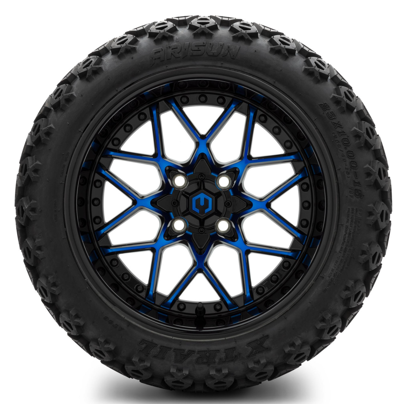 VARIAL ハンドル95 mk4 rim matt navy MODZ® 15-Inch Formula Blue and Black Wheels & 23-Inch Arisun X