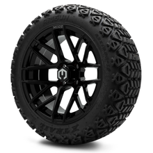 Load image into Gallery viewer, MODZ® 15-Inch Matrix Glossy Black Wheels &amp; 23-Inch Arisun X-Trail All-Terrain Tires Combo