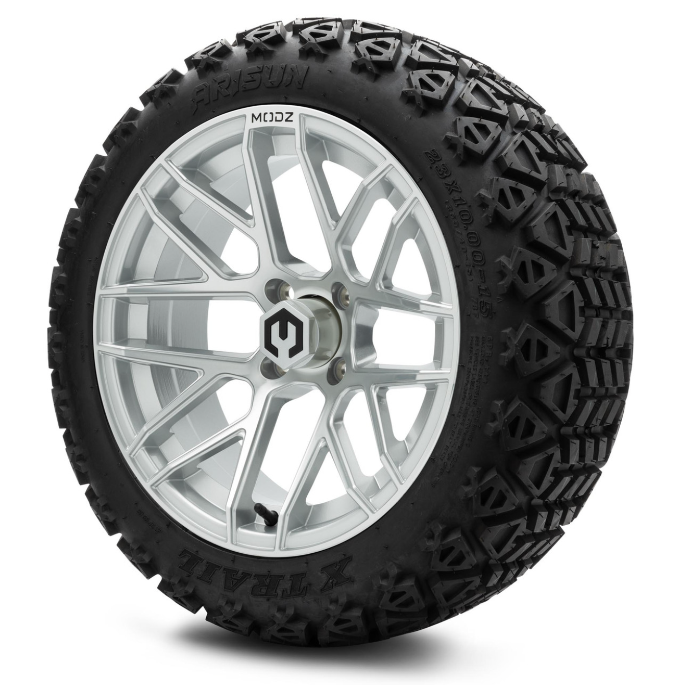 MODZ® 15-Inch Matrix Silver Wheels & Off-Road 23-Inch Arisun