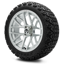Load image into Gallery viewer, MODZ® 15-Inch Matrix Silver Wheels &amp; Off-Road 23-Inch Arisun X-Trail All-Terrain Tires Combo