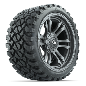 15-Inch GTW Shogun Gunmetal Wheels with 23" Nomad All-Terrain Tires (Set of 4)