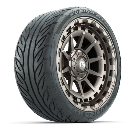 15-Inch GTW Barricade Satin Bronze Wheels with 22" GTW Fusion GTR Street Tires (Set of 4)
