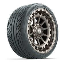 Load image into Gallery viewer, 15-Inch GTW Barricade Satin Bronze Wheels with 22&quot; GTW Fusion GTR Street Tires (Set of 4)