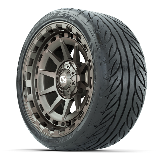 15-Inch GTW Barricade Satin Bronze Wheels with 22" GTW Fusion GTR Street Tires (Set of 4)