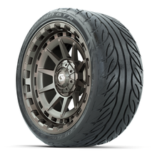 Load image into Gallery viewer, 15-Inch GTW Barricade Satin Bronze Wheels with 22&quot; GTW Fusion GTR Street Tires (Set of 4)