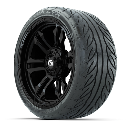 15-Inch GTW Shogun Gloss Black Wheels with 22" Fusion GTR Street Tires (Set of 4)