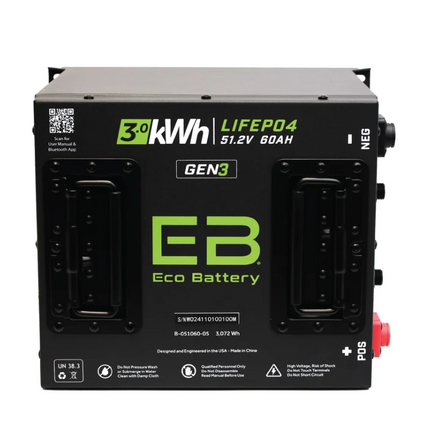 51V 60Ah Cube LiFePO4 Battery