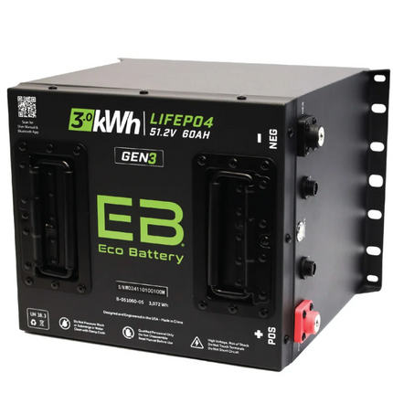 51V 60Ah Cube LiFePO4 Battery