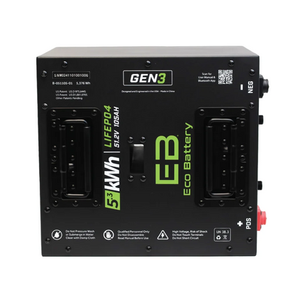 51V 105AH Thru-Hole LiFePO4 Gen3 Battery