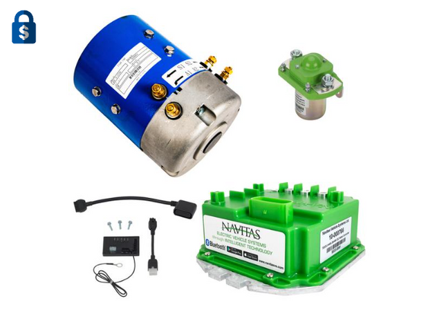 Club Car Series 36/48V 440Amp 10-Spline High Speed Motor and Controller Kit