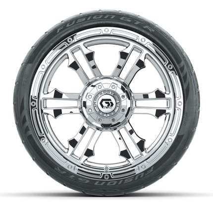 15-Inch GTW Shogun Chrome Wheels with 22" Fusion GTR Street Tires (Set of 4)