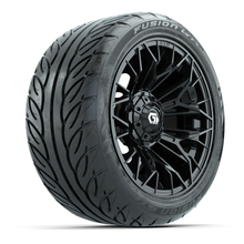 Load image into Gallery viewer, 14-Inch GTW Stellar Matte Black Wheels with 225/40-R14 Inch GTR Fusion Street Tires Set of (4)