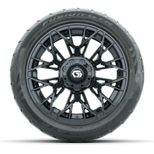 Load image into Gallery viewer, 14-Inch GTW Stellar Matte Black Wheels with 225/40-R14 Inch GTR Fusion Street Tires Set of (4)