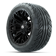 Load image into Gallery viewer, 14-Inch GTW Stellar Matte Black Wheels with 225/40-R14 Inch GTR Fusion Street Tires Set of (4)