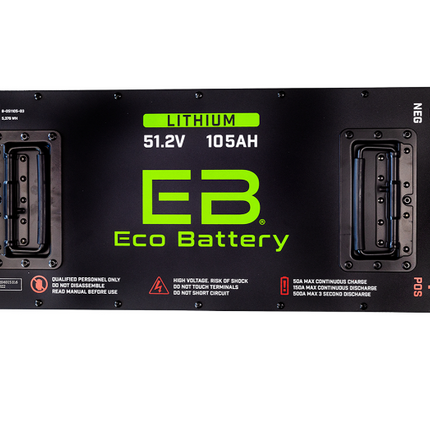 Club Car Carryall 48V (51V) 105Ah - Eco Lithium Battery Complete Bundle - Skinny