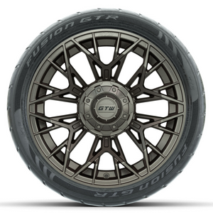 14-Inch GTW Stellar Matte Bronze Wheels with 205/40-R14 Inch GTR Fusion Street Tires Set of (4)