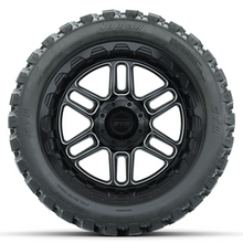 Load image into Gallery viewer, 14-Inch GTW Titan Machined &amp; Black Wheels with 23 Inch Nomad All-Terrain Tires Set of (4)
