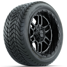 Load image into Gallery viewer, 14-Inch GTW Titan Machine &amp; Black Wheels with 225/30-14 Inch Mamba Street Tires Set of (4)