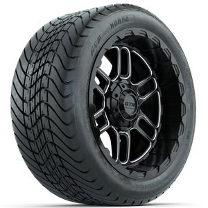 14-Inch GTW Titan Machine & Black Wheels with 225/30-14 Inch Mamba Street Tires Set of (4)