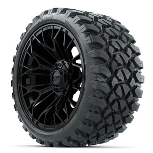 15" GTW STELLAR Matte Black Wheels with 23" GTW Nomad Off-Road Tires (Set of 4)