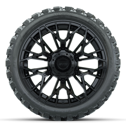 15-Inch GTW STELLAR Matte Black Wheels with 23" GTW Nomad Off-Road Tires (Set of 4)