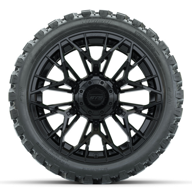 15-Inch GTW STELLAR Matte Black Wheels with 23" GTW Nomad Off-Road Tires (Set of 4)