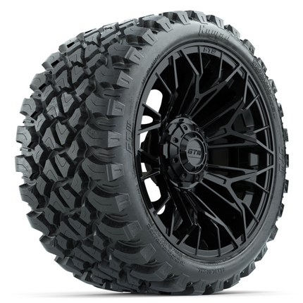 15-Inch GTW STELLAR Matte Black Wheels with 23" GTW Nomad Off-Road Tires (Set of 4)