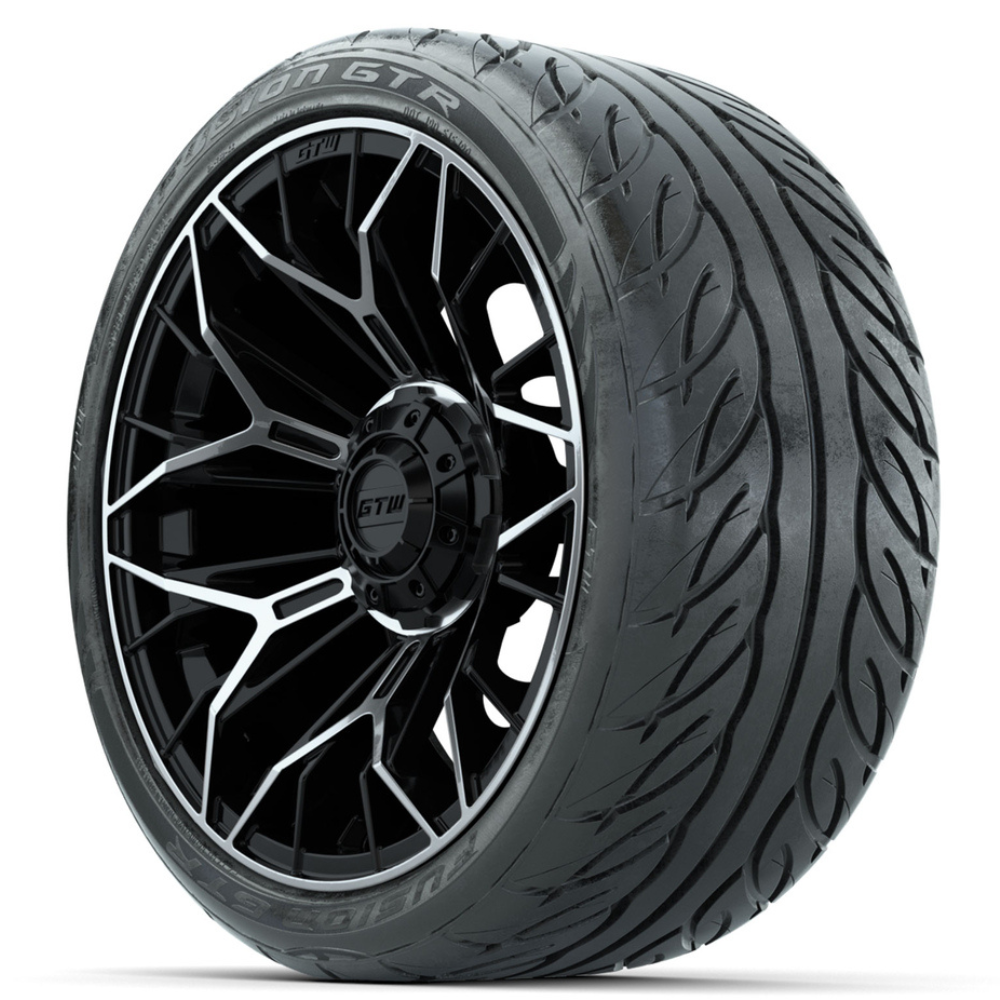 15-Inch GTW STELLAR Matte Black & Machined Wheels with 22
