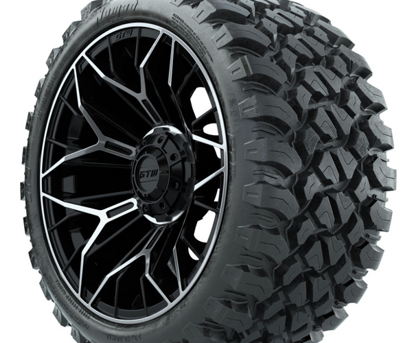 15-Inch GTW STELLAR Matte Black & Machined Wheels with 23