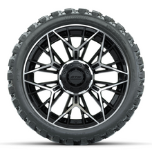 Load image into Gallery viewer, 15&quot; GTW STELLAR Matte Black &amp; Machined Wheels with 23&quot; GTW Nomad Off-Road Tires (Set of 4)