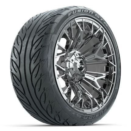 15-Inch GTW STELLAR Chrome Wheels with 22" GTW Fusion Street Tires (Set of 4)