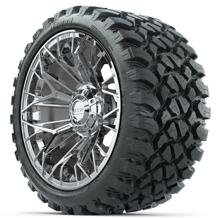 15-Inch GTW STELLAR Chrome Wheels with 23" GTW Nomad Off-Road Tires (Set of 4)