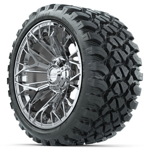 15" GTW STELLAR Chrome Wheels with 23" GTW Nomad Off-Road Tires (Set of 4)