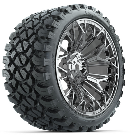 15-Inch GTW STELLAR Chrome Wheels with 23" GTW Nomad Off-Road Tires (Set of 4)