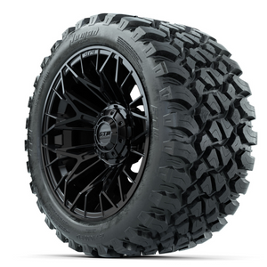 14-Inch GTW Stellar Black Wheels with 23 Inch Nomad All-Terrain Tires Set of (4)