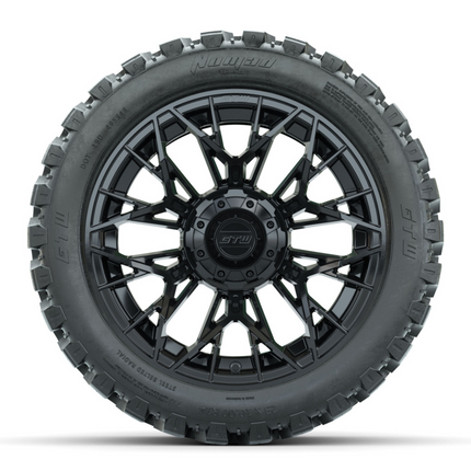 14-Inch GTW Stellar Black Wheels with 23 Inch Nomad All-Terrain Tires Set of (4)